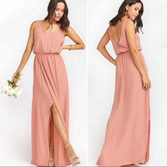 Show Me Your MuMu Dresses & Skirts - NWT Show Me Your MuMu Kendall Maxi Dress in Rustic Mauve Crisp